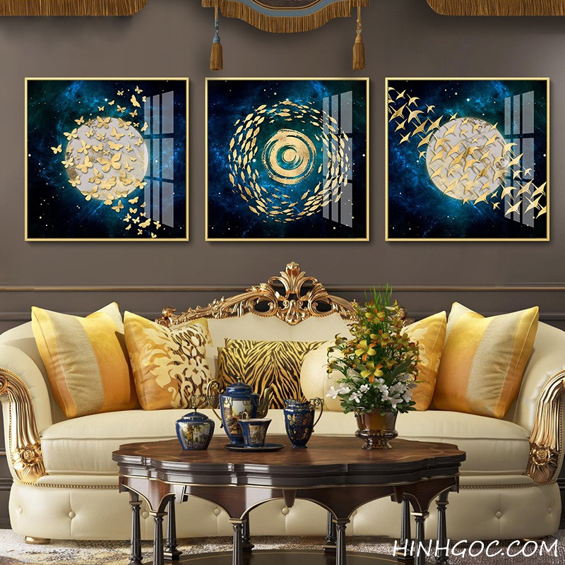 Starry sky painting file of bird and butterfly fish - OP18683583