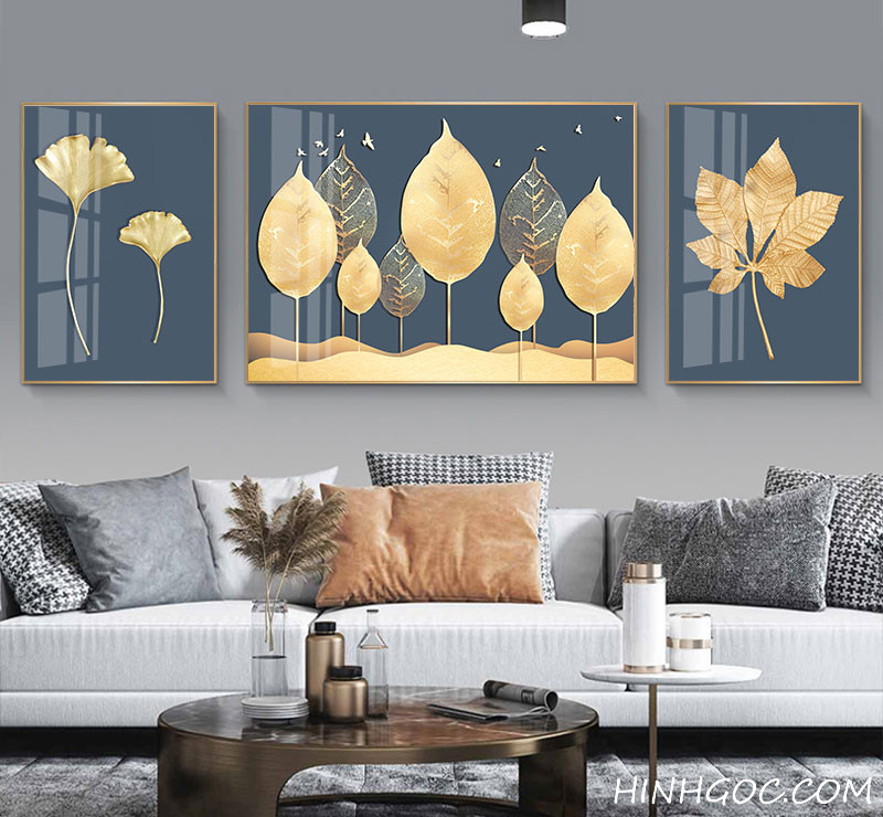 Abstract gold leaf painting file - HL0008