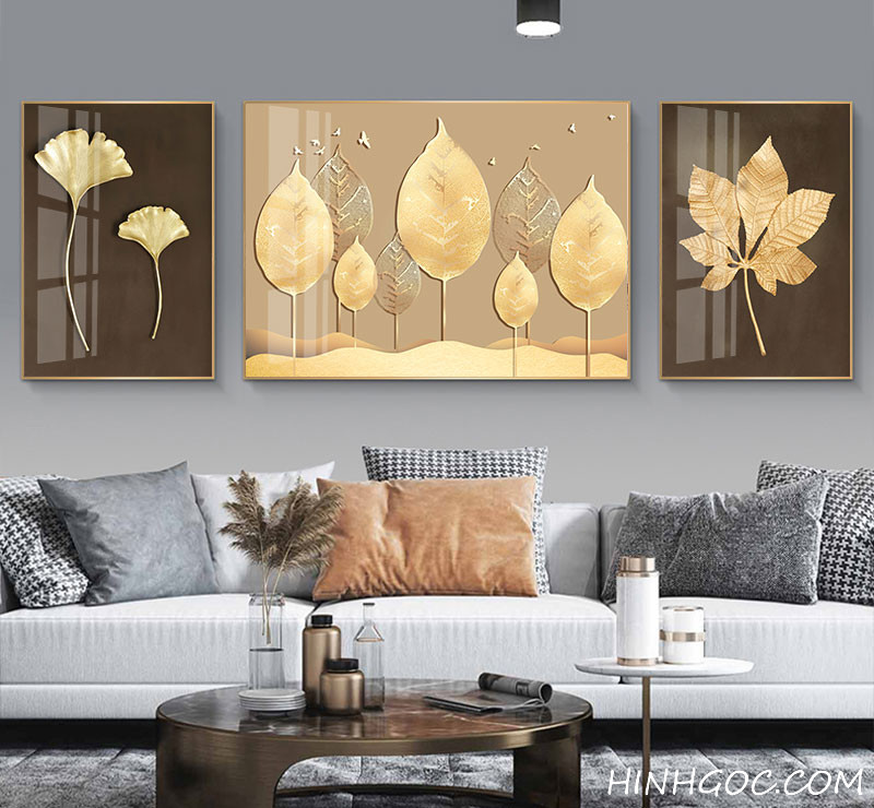 Abstract Golden Leaf Art File - HL0011