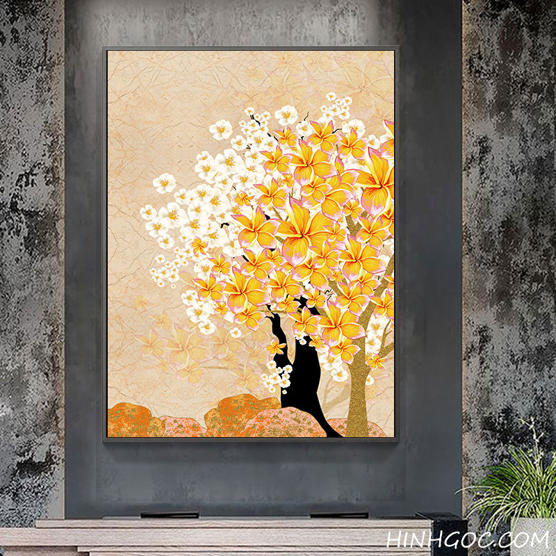 Hand-painted flower tree picture file - HL0015