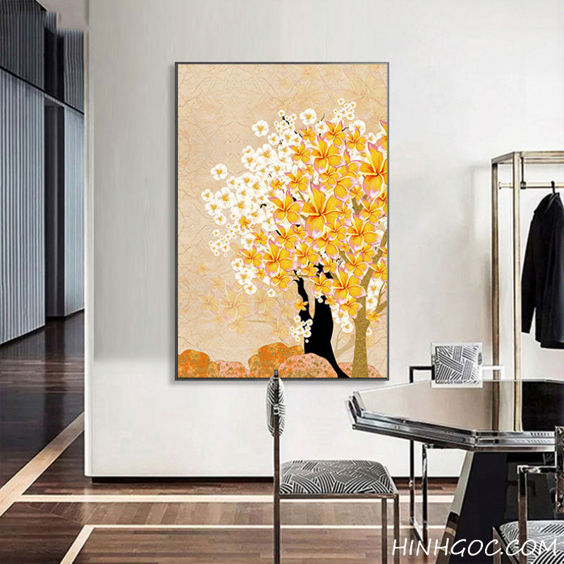 Hand-painted flower tree picture file - HL0015