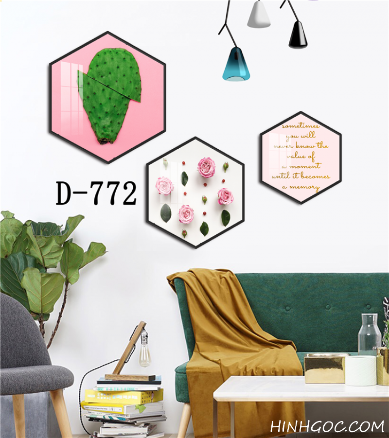 Modern Hexagonal Art File with Multiple Designs - D-772