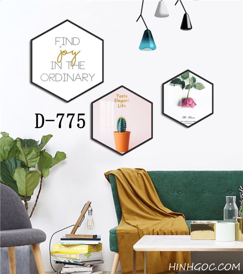 Modern Hexagonal Art File with Multiple Designs - D-775