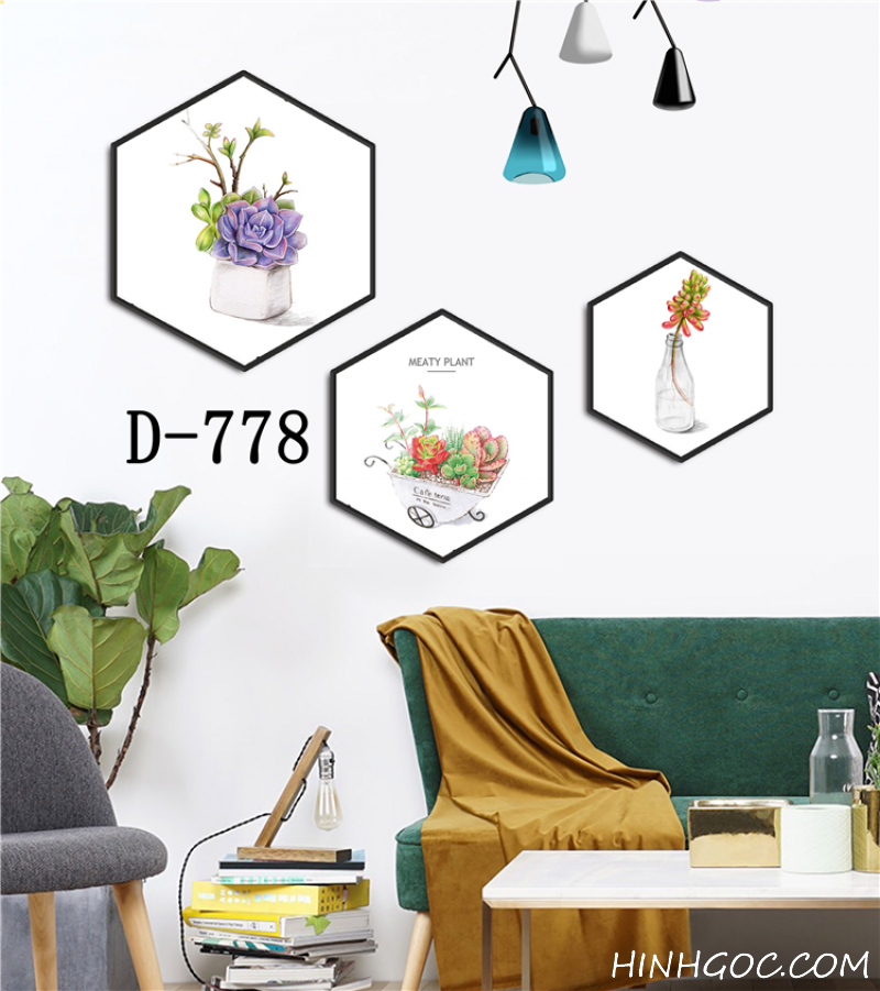 Modern Hexagonal Art File with Multiple Designs - D-778