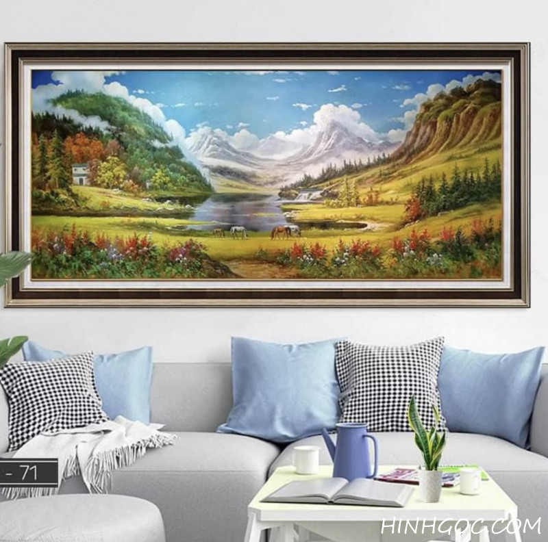 Oil Painting Landscape Art File núi đồi - OP17066545