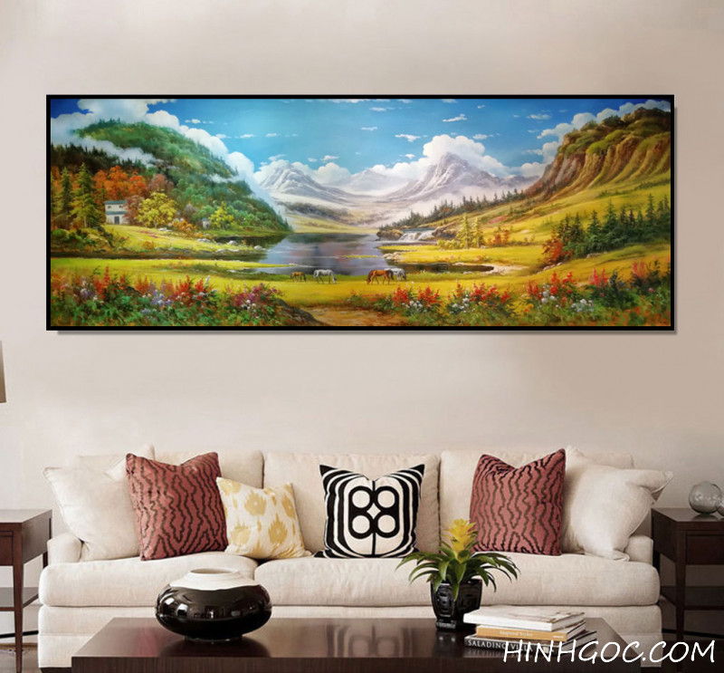 Oil Painting Landscape Art File núi đồi - OP17066545