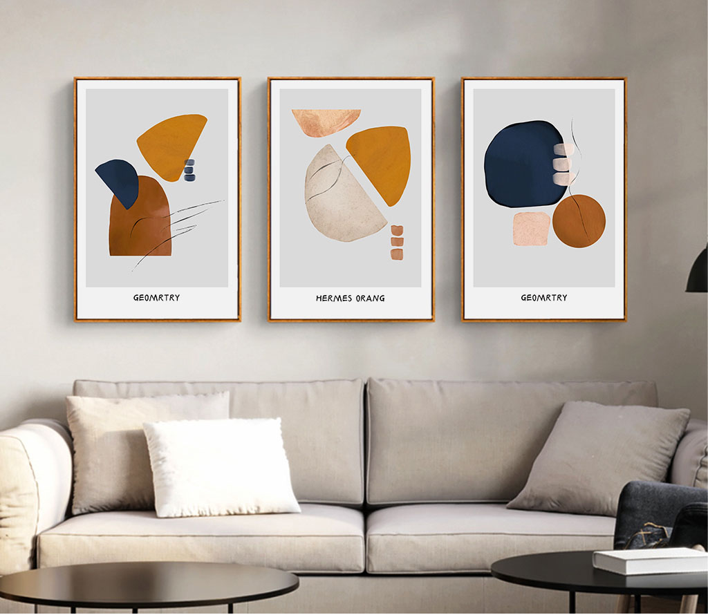 Set of 3 Modern Abstract Art Files - HQ-457