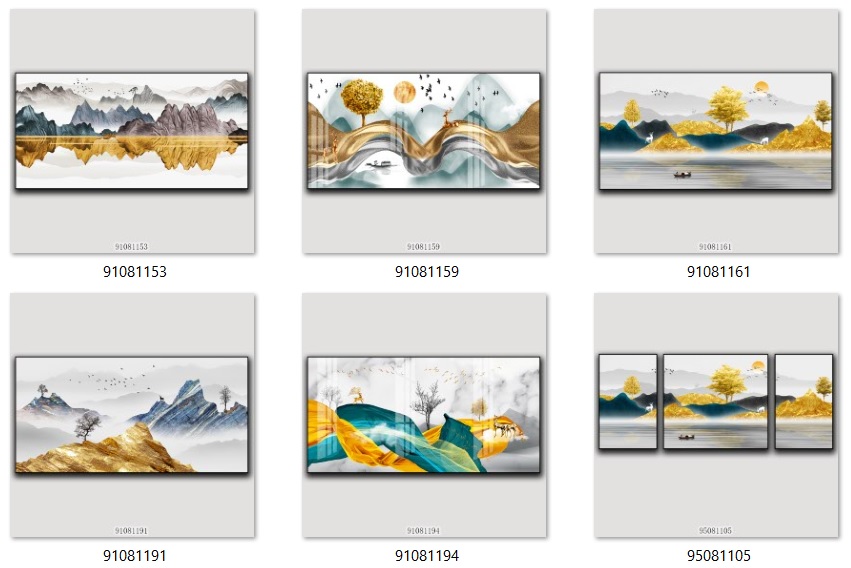 Download 16 Modern Abstract Crystal Landscape Art Files- K10G