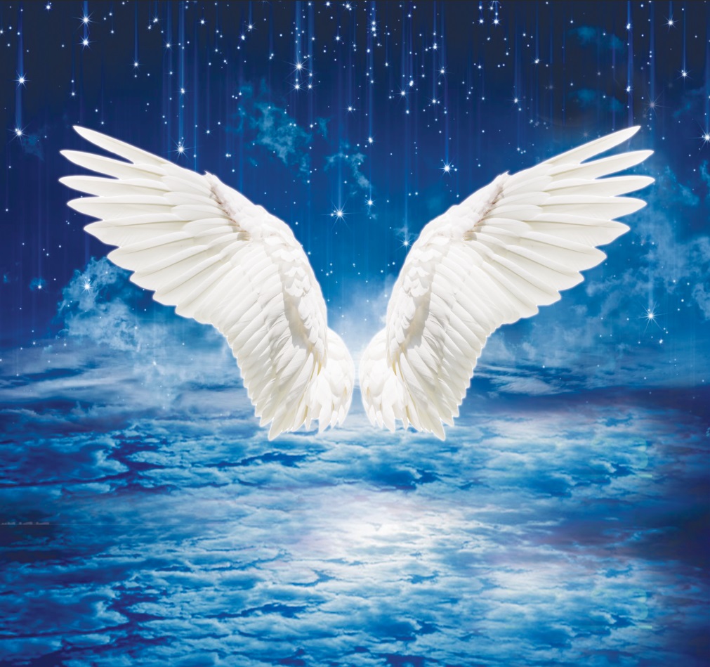 Wallpaper file of angel wings in the starry sky - DT030