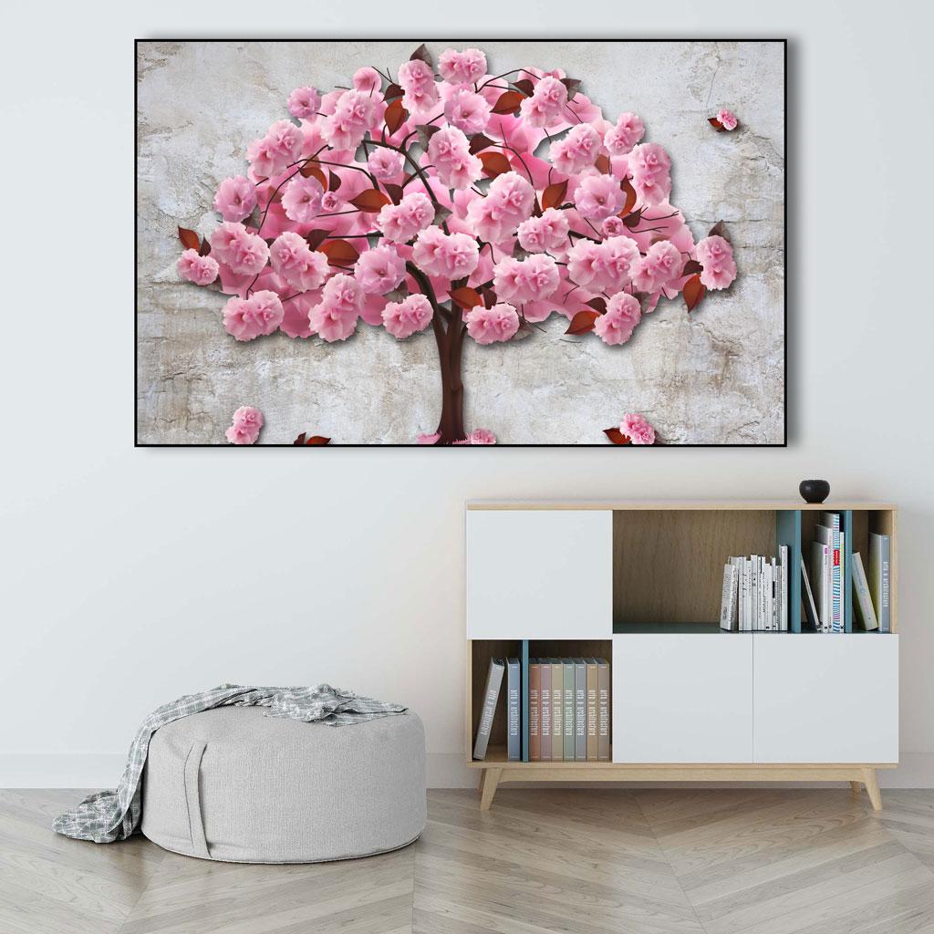 File of fake rose tree wall background picture - DT022