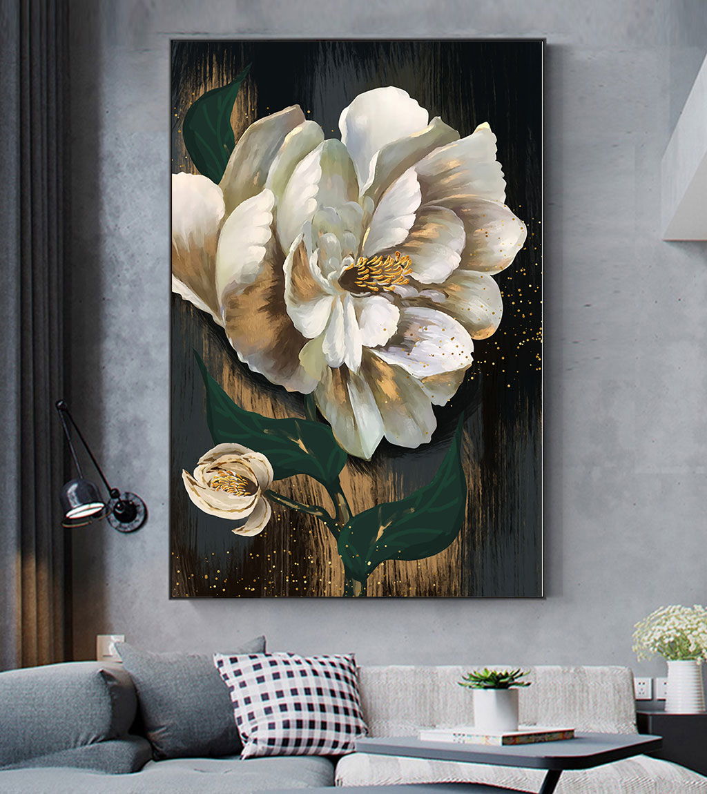 White magnolia oil painting file - OP20180334