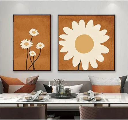 File of White Chrysanthemum Oil Painting - DIN-6626