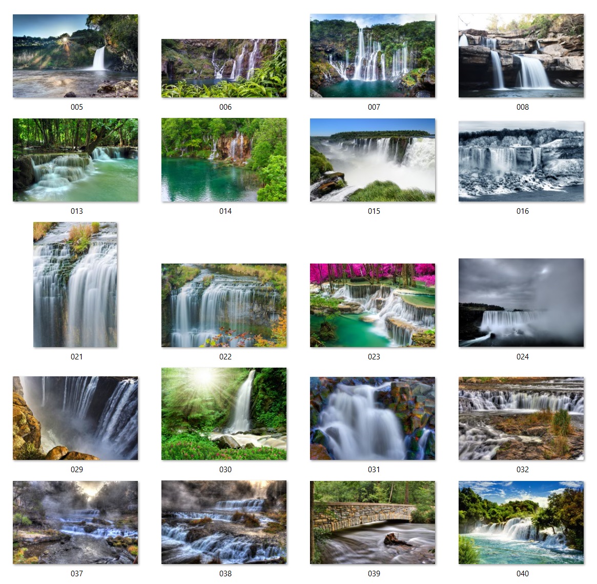 260 images of high quality waterfall landscapes - TNA1