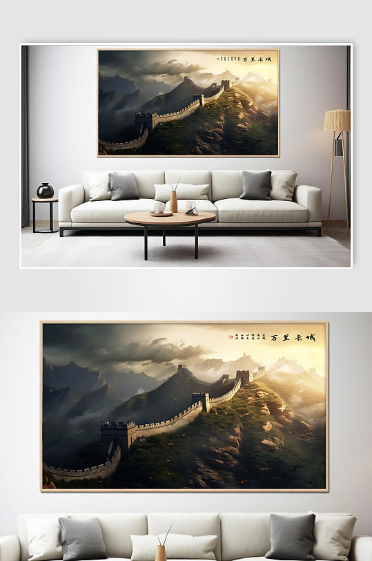 Morning Light Sunrise Wanli Great Wall Beijing Great Wall Landscape Decoration Painting