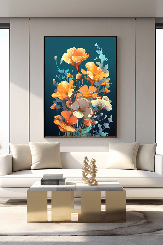 Beautiful CG Flower Flower Decorative Painting