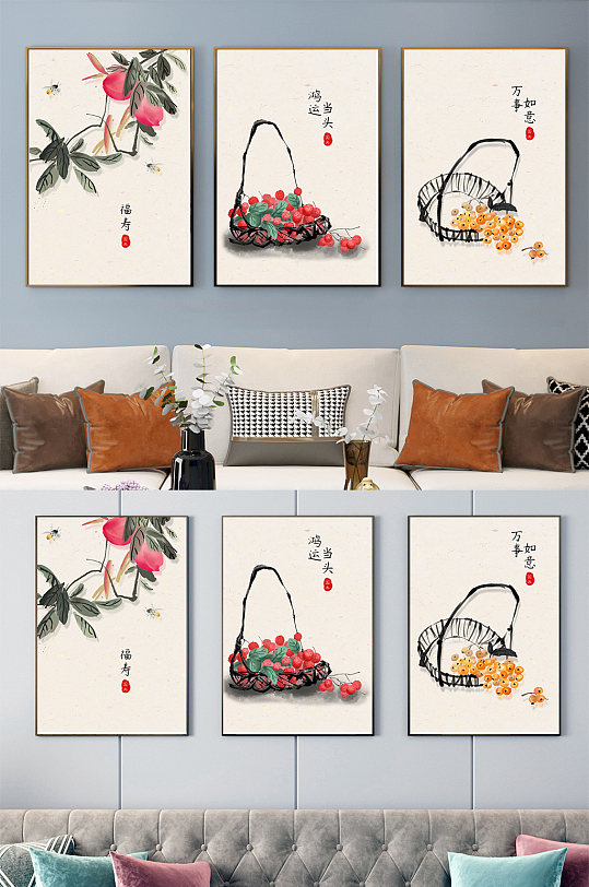 Chinese style ink decorative painting