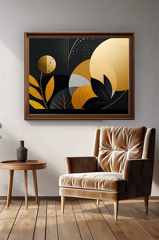 Abstract Geometric Light Luxury Modern Style Decorative Painting