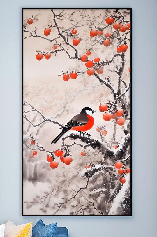 Magpie Red Wintergreen Craft Pencil Chinese Decorative Painting