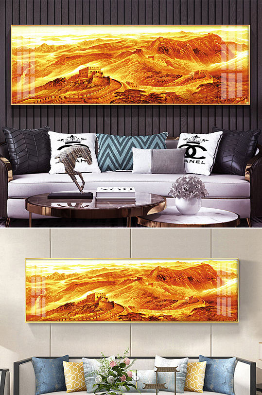 Great Wall Rivers and Mountains Picturesque Decorative Painting