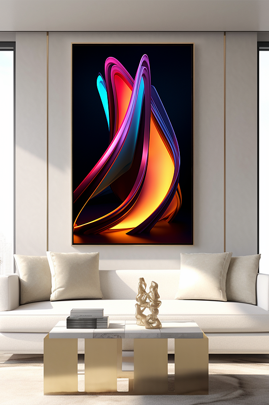 Abstract Colorful Sculpture Modern Decorative Painting