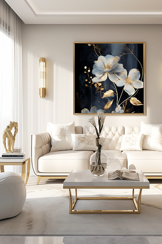 Romantic Elegance Mysterious Atmosphere Flower Living Room Decorative Painting