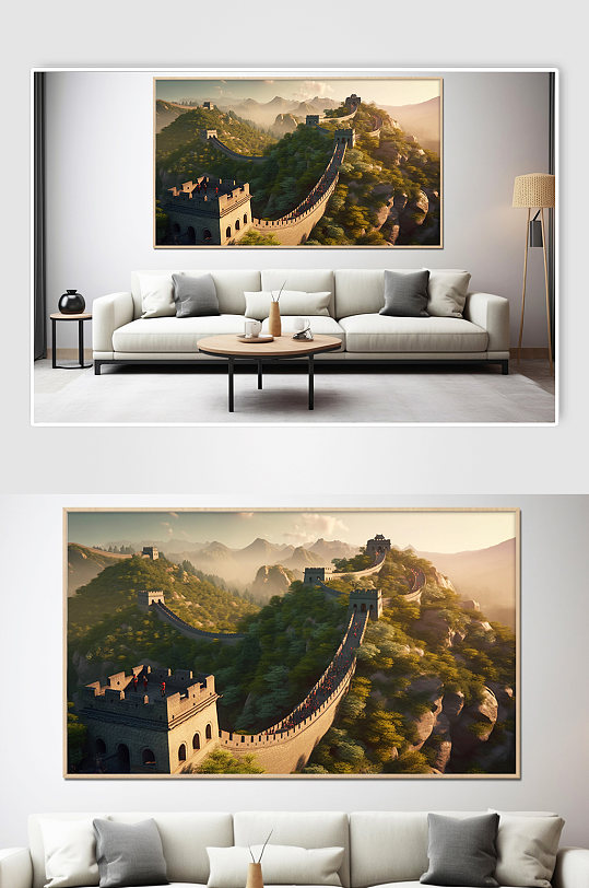 Green Great Wall Beijing Great Wall Landscape Decoration Painting