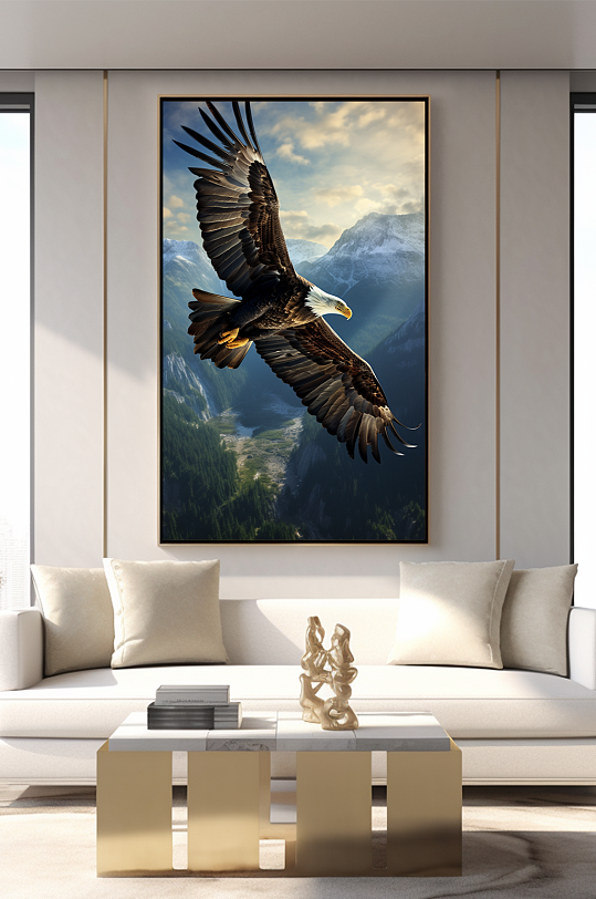 Eagle Soaring Photography Interior Decoration Painting