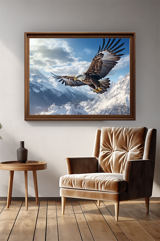 Straight Snow Eagle Photography Decorative Painting