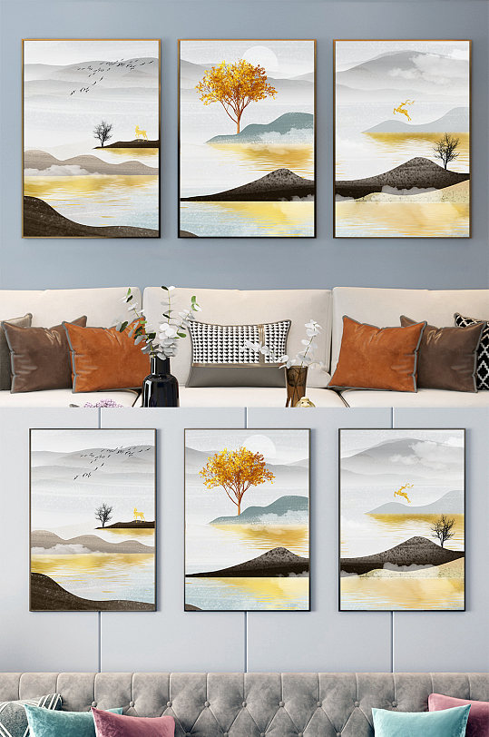 New Chinese Abstract Landscape Decorative Painting