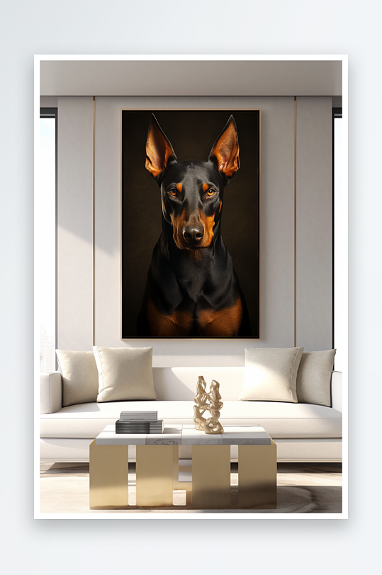 Handsome Cute Pet Autumn Dubin Interior Decoration Painting