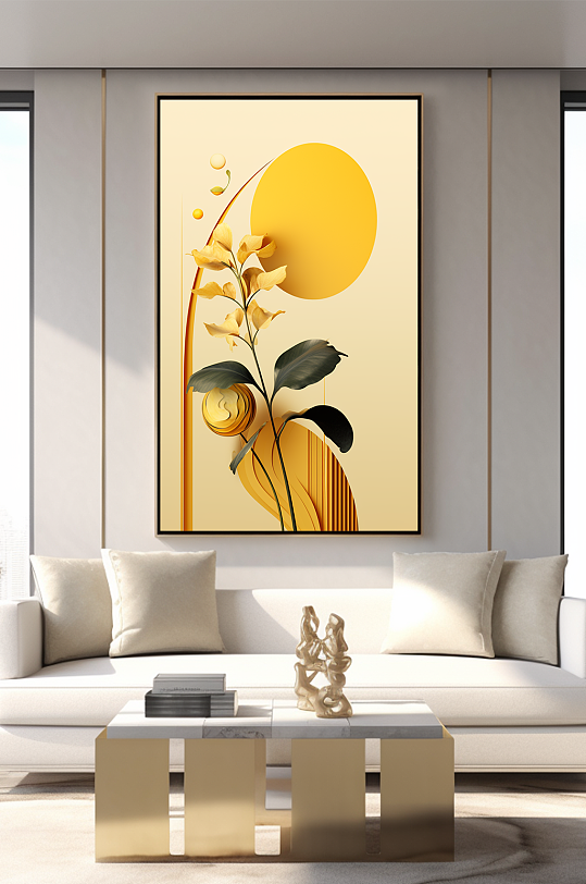 Geometric Combo Contemporary Decorative Painting