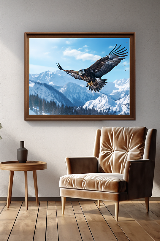 Corporate Snowland Eagle Photography Interior Decoration Painting