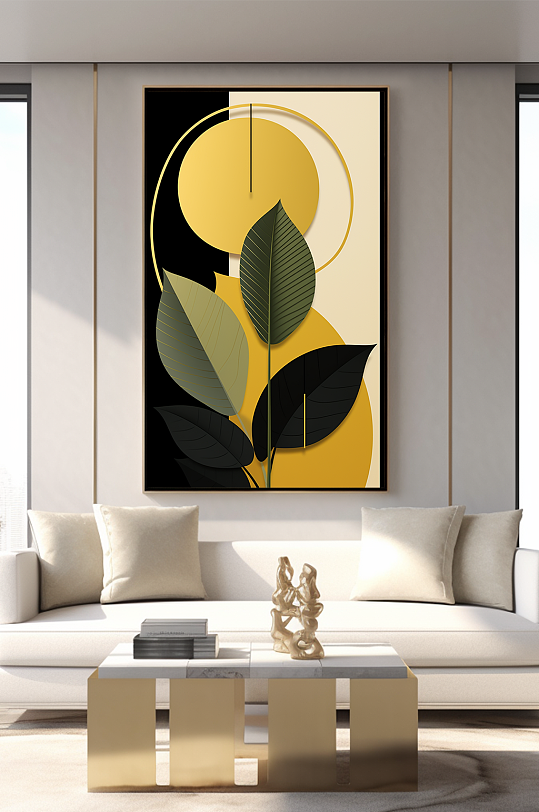 Abstract Geometric Simple Elegant Decorative Painting