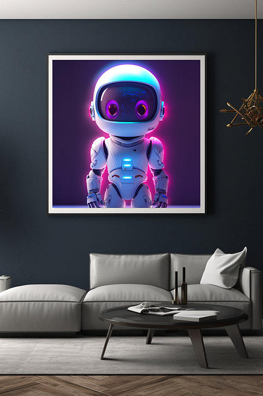 Stylish Cool Q Space Astronaut Model Decorative Painting