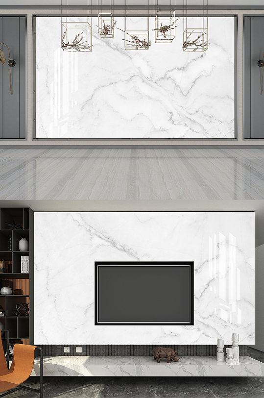 Jazz White Marble Background Wall