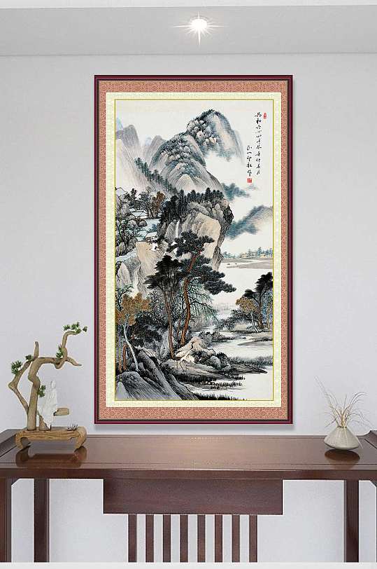 Atmospheric Landscape Decorative Painting Atmospheric Mountains and Rivers