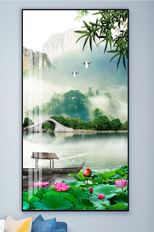 Landscape Landscape Painting Decorative Painting Atmospheric Mountains and Rivers