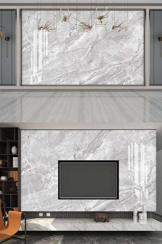 HD Italian Grey Marble Background Wall