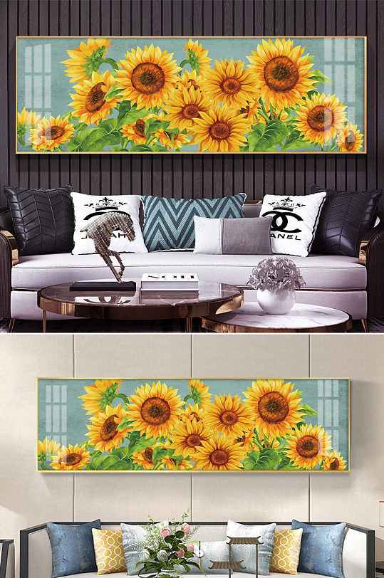 Hand Painted Sunflower Illustration Decorative Painting