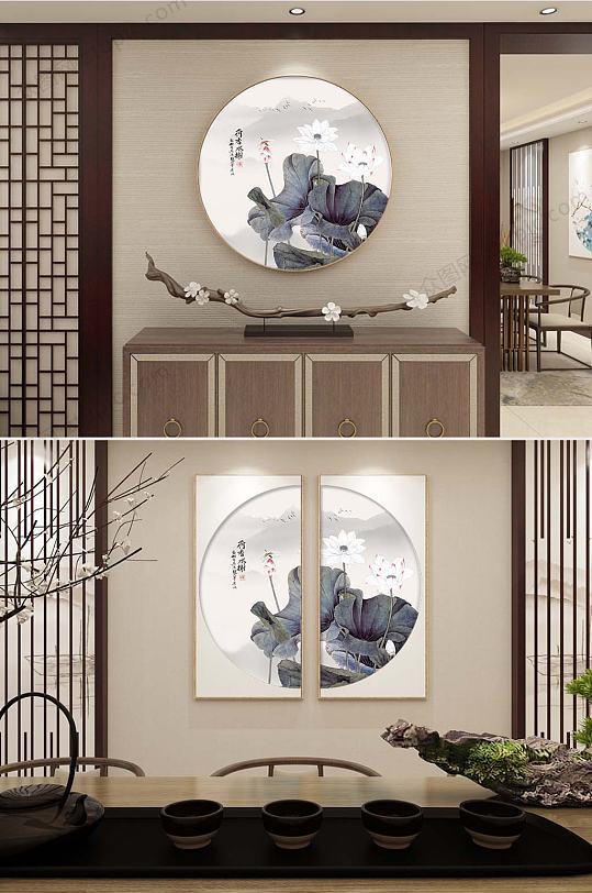 Hand-painted lotus flower decorative painting