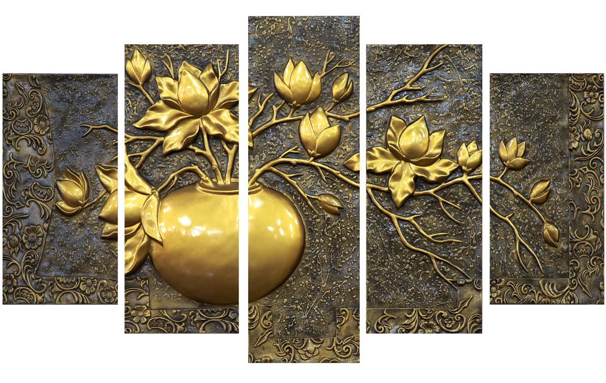 3D Yellow Lotus Vase Painting File- S029