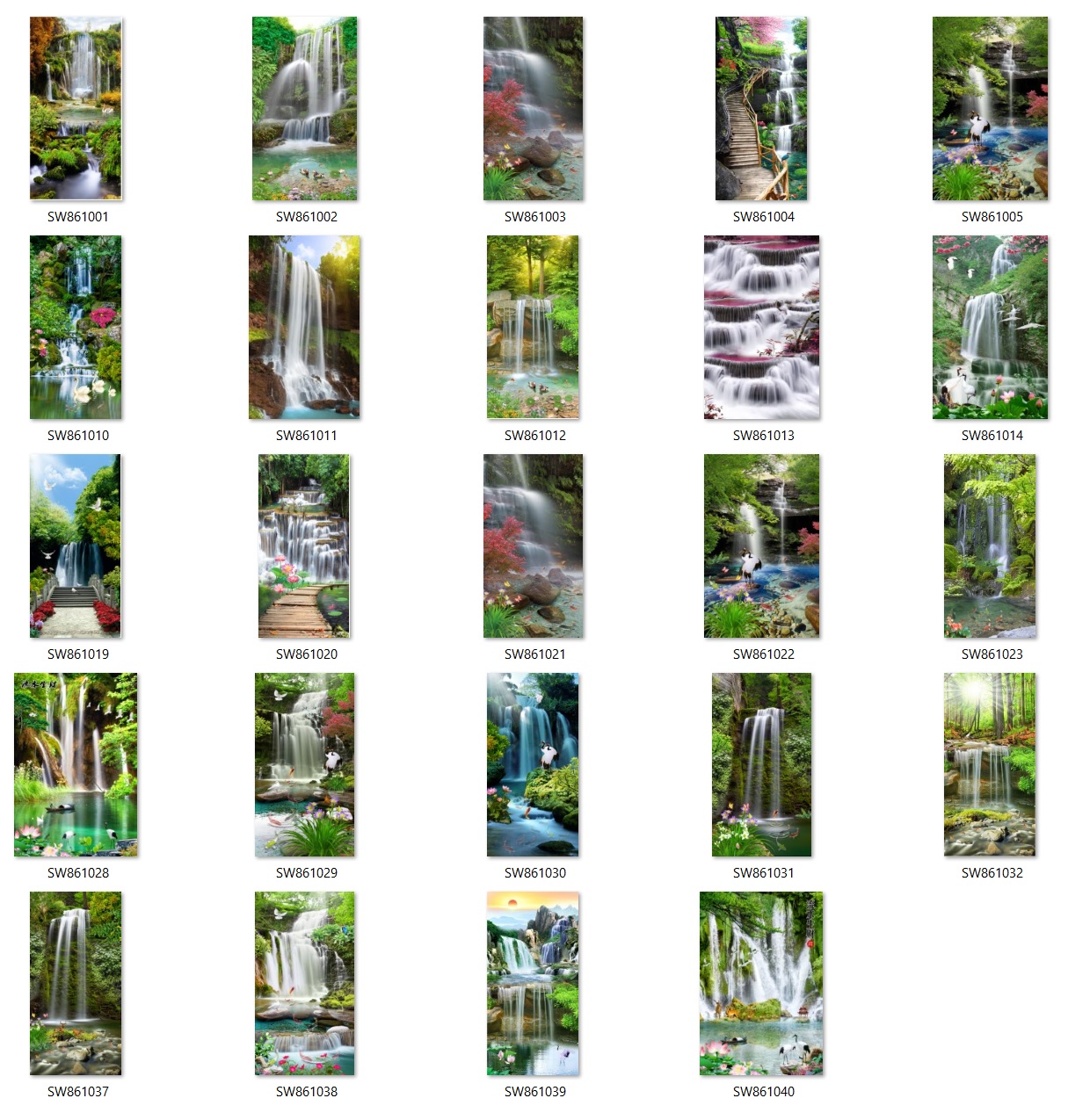 40 Stunning Vertical Waterfall Landscape Files - SW861