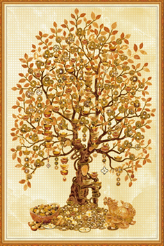 Treasure gold tree picture file - TL0001