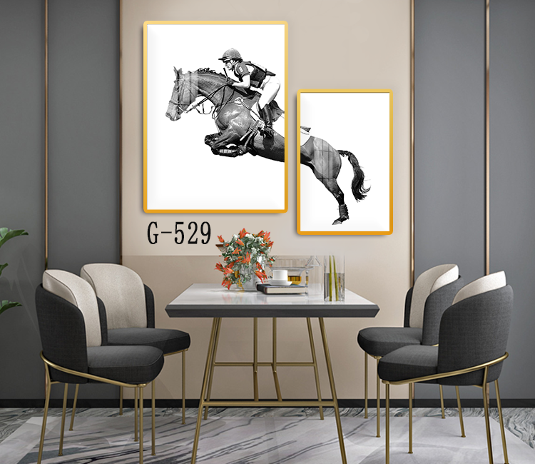 Picture file set of 2 abstract modern dining room - G-529