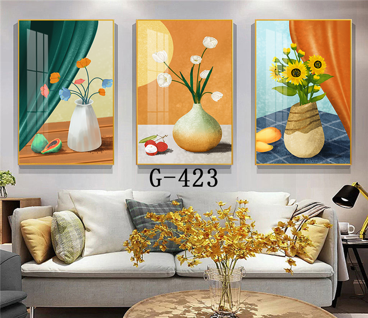 Modern abstract triptych file - G-423