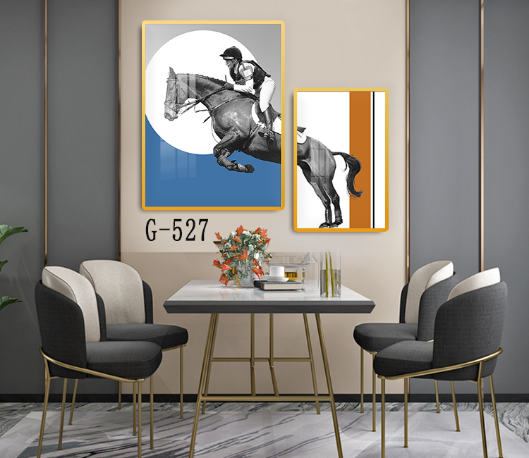 Picture file set of 2 abstract modern dining room - G-527