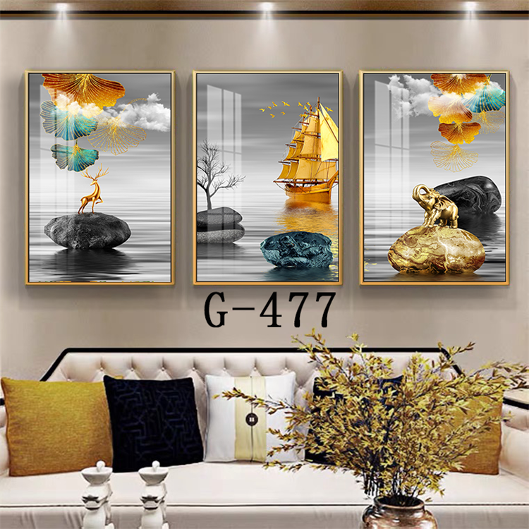 Modern abstract triptych file - G-477