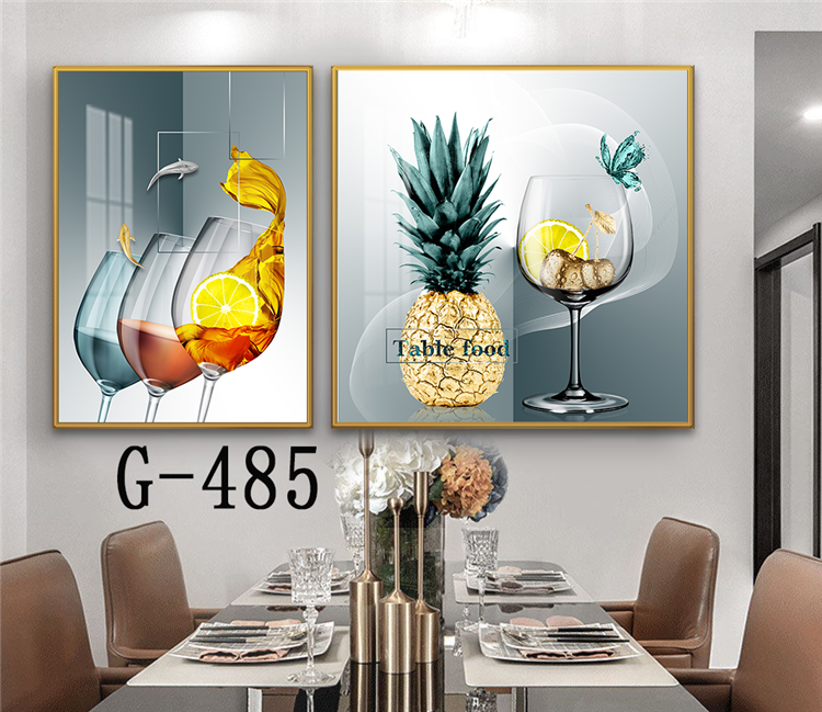 Picture file set of 2 abstract modern dining room - G-485