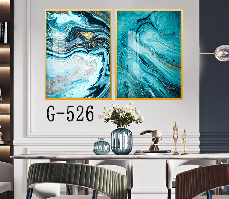 Picture file set of 2 abstract modern dining room - G-526