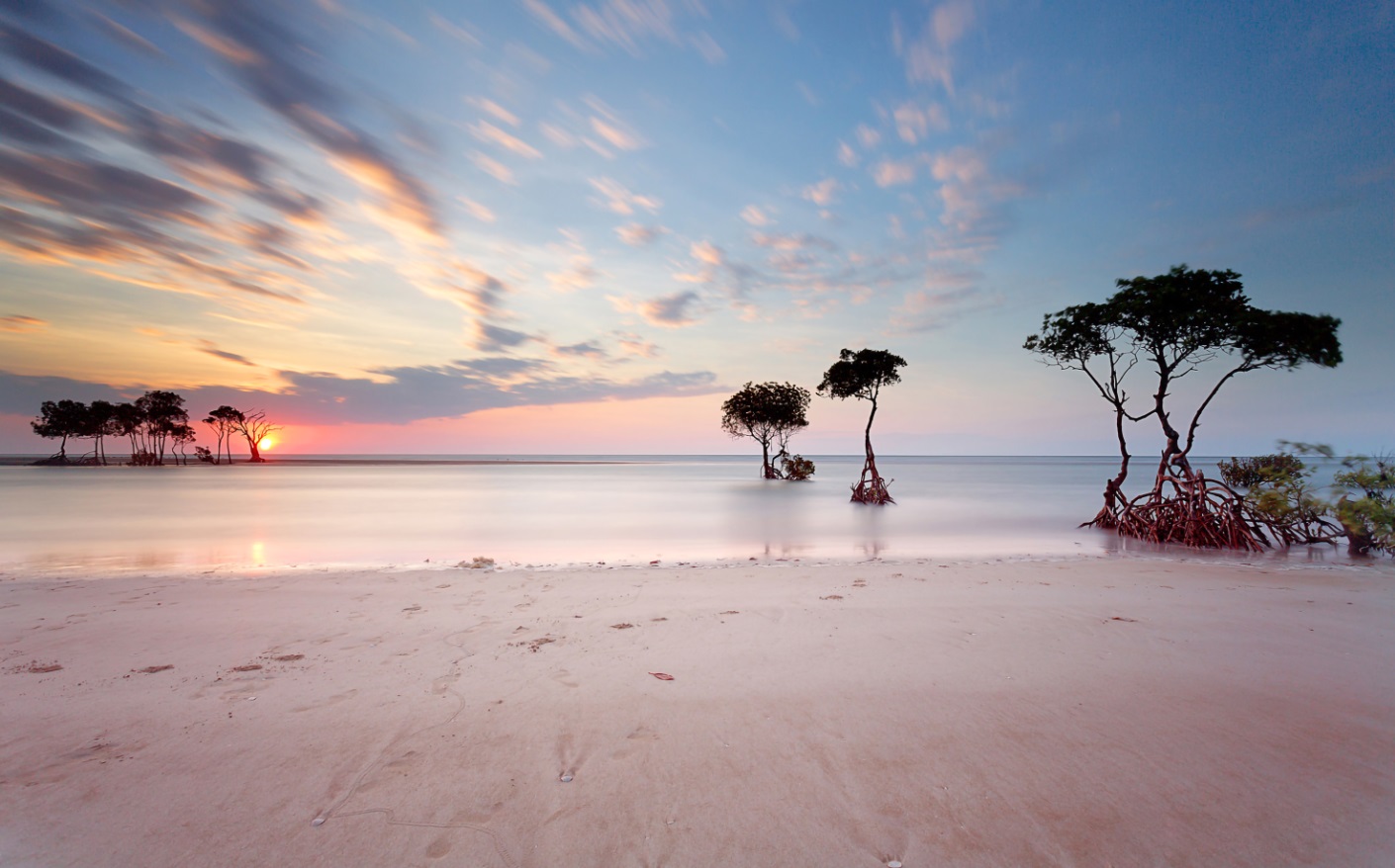 Dawn landscape painting file on the coast - PC0003